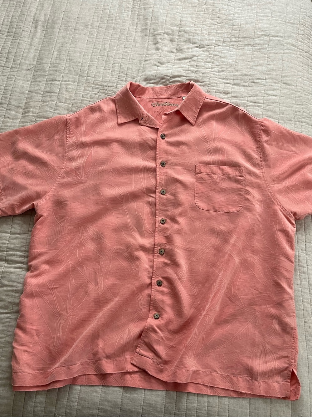 Men’s Caribbean Textured Short Sleeve Woven Shirt